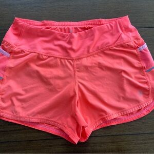 Athleta Ready Set Shorts Neon Orange size small